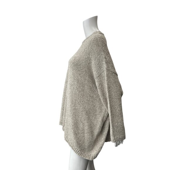 eskandar Beige Knit Cotton Pullover Sweater one size - Picture 4 of 8